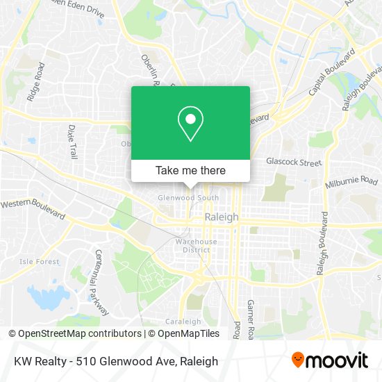 Mapa de KW Realty - 510 Glenwood Ave