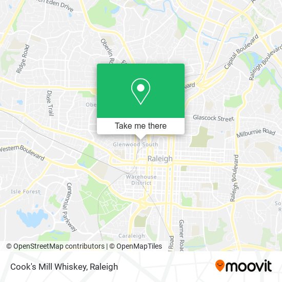 Mapa de Cook's Mill Whiskey