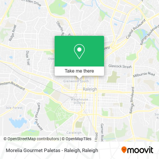 Morelia Gourmet Paletas - Raleigh map