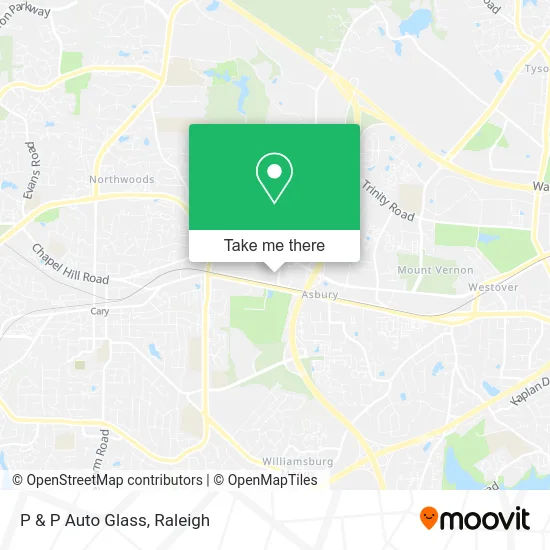 P & P Auto Glass map