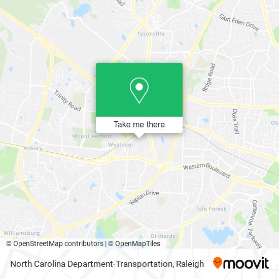 Mapa de North Carolina Department-Transportation