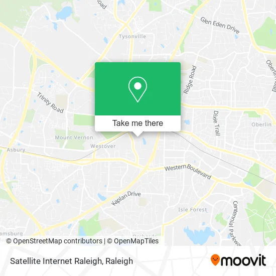 Satellite Internet Raleigh map