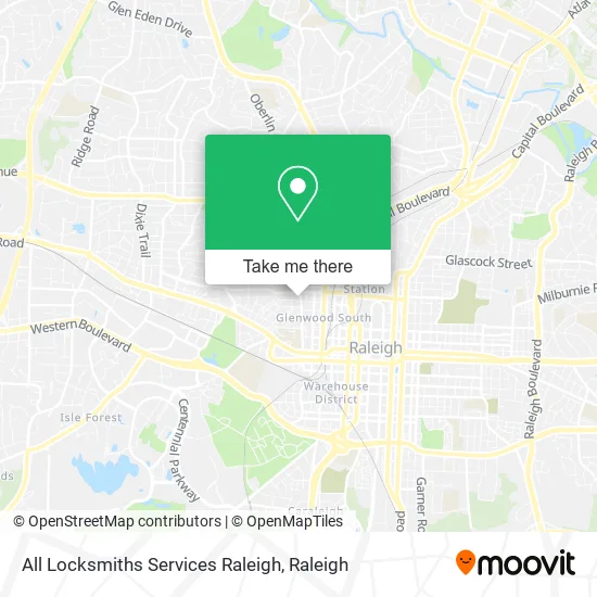 All Locksmiths Services Raleigh map