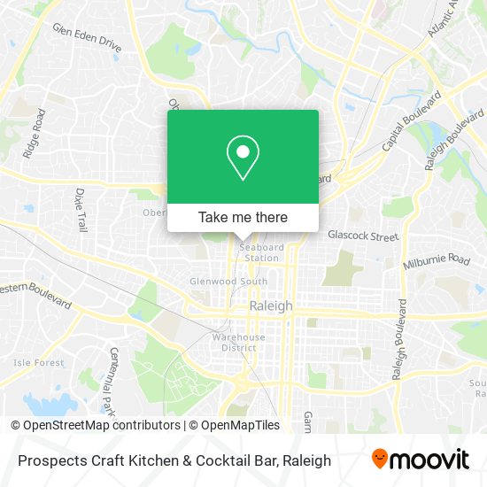 Mapa de Prospects Craft Kitchen & Cocktail Bar