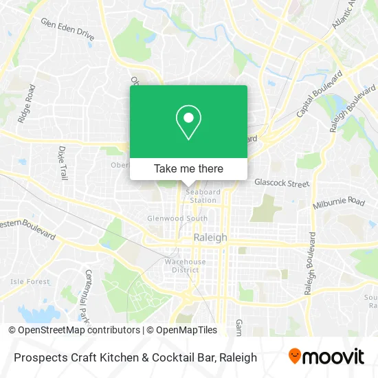 Mapa de Prospects Craft Kitchen & Cocktail Bar