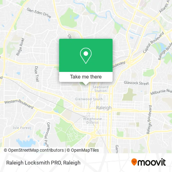Mapa de Raleigh Locksmith PRO
