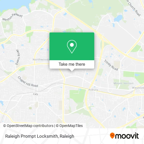 Raleigh Prompt Locksmith map