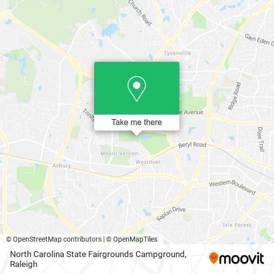 North Carolina State Fairgrounds Campground map