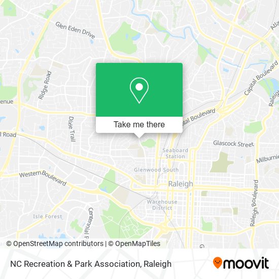 Mapa de NC Recreation & Park Association