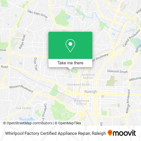 Whirlpool Factory Certified Appliance Repair map