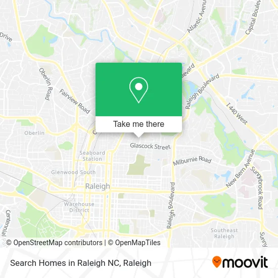 Search Homes in Raleigh NC map