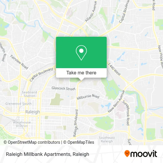 Raleigh Millbank Apartments map