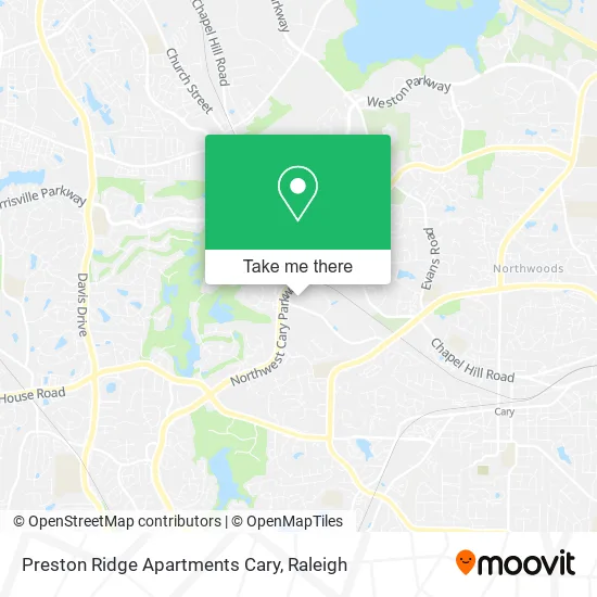 Preston Ridge Apartments Cary map