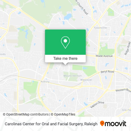 Carolinas Center for Oral and Facial Surgery map
