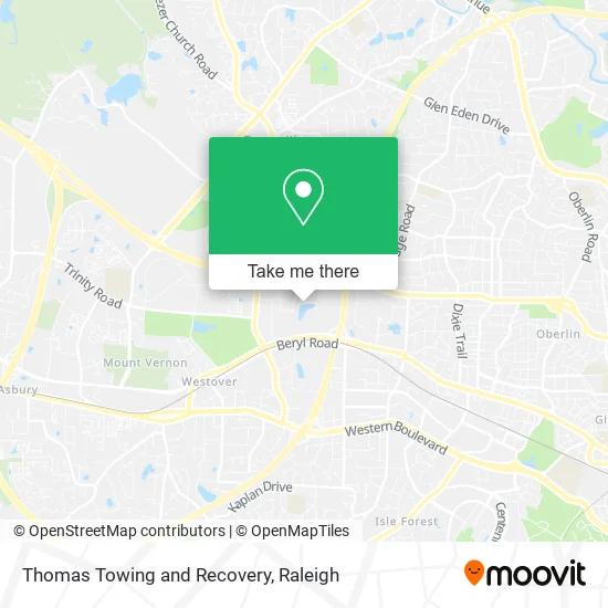 Thomas Towing and Recovery map