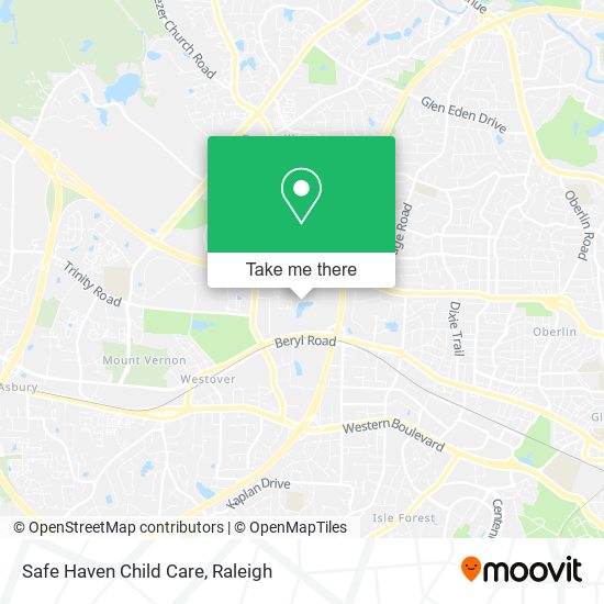 Safe Haven Child Care map