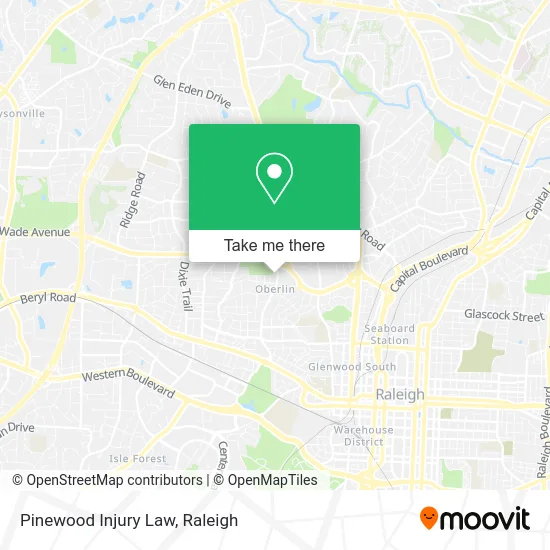 Pinewood Injury Law map