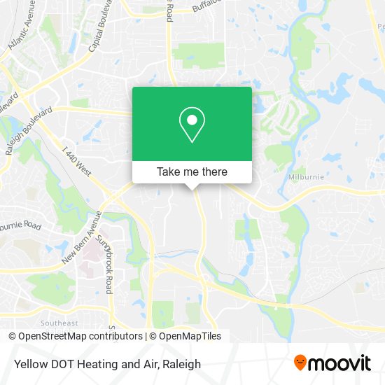 Yellow DOT Heating and Air map