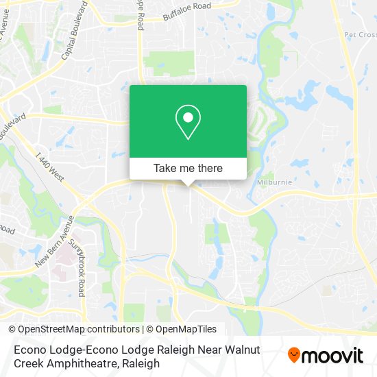 Econo Lodge-Econo Lodge Raleigh Near Walnut Creek Amphitheatre map