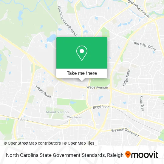 North Carolina State Government Standards map
