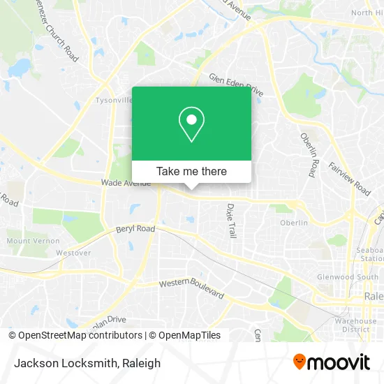 Jackson Locksmith map