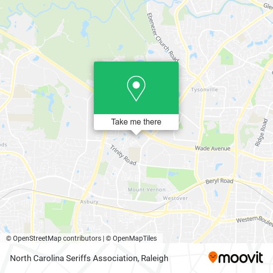 North Carolina Seriffs Association map