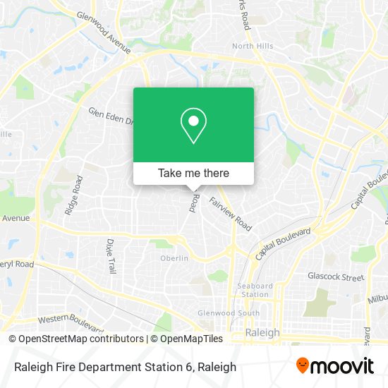 Raleigh Fire Department Station 6 map