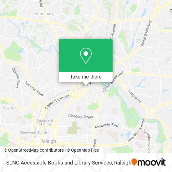 SLNC Accessible Books and Library Services map