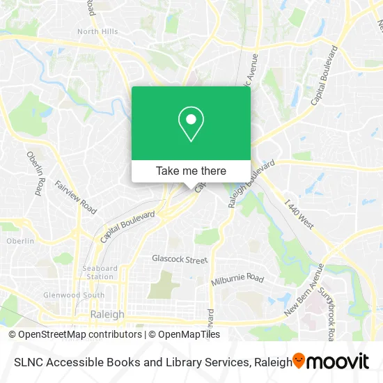 SLNC Accessible Books and Library Services map