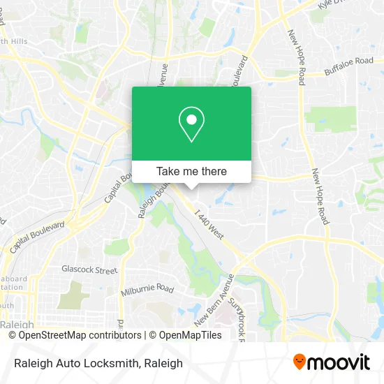 Raleigh Auto Locksmith map
