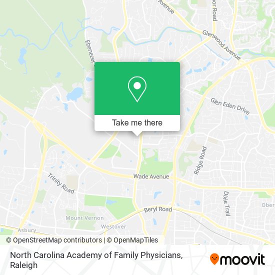 North Carolina Academy of Family Physicians map