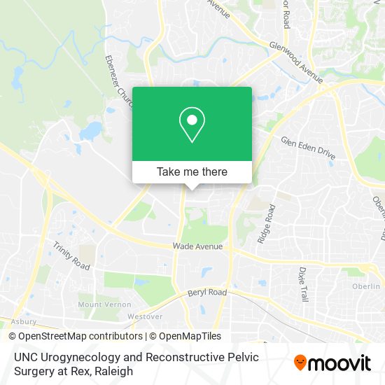 Mapa de UNC Urogynecology and Reconstructive Pelvic Surgery at Rex