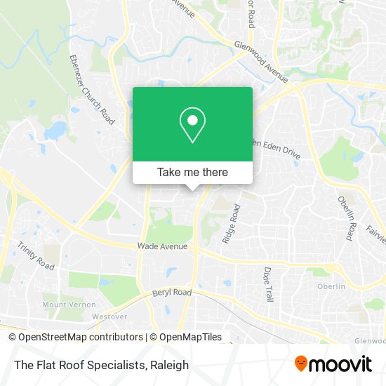 The Flat Roof Specialists map