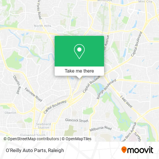 O'Reilly Auto Parts map