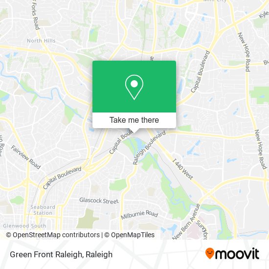 Green Front Raleigh map