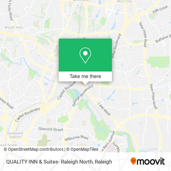 Mapa de QUALITY INN & Suites- Raleigh North