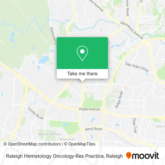 Raleigh Hematology Oncology-Rex Practice map