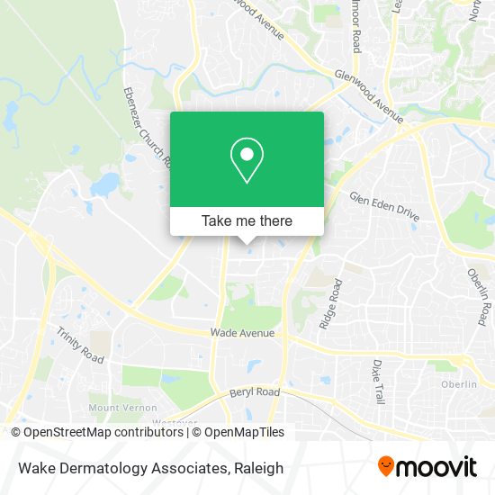 Wake Dermatology Associates map