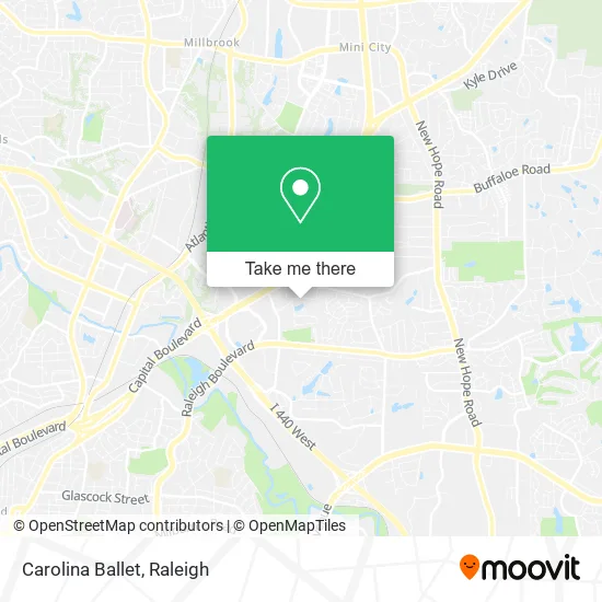 Carolina Ballet map