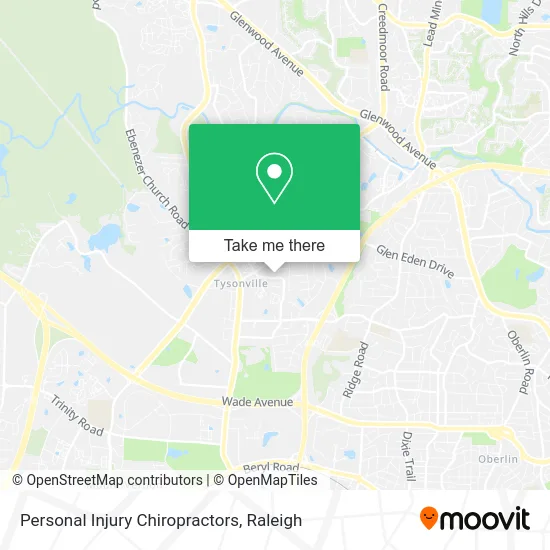 Personal Injury Chiropractors map