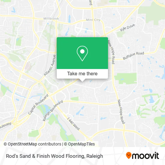 Mapa de Rod's Sand & Finish Wood Flooring