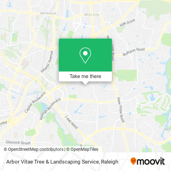 Arbor Vitae Tree & Landscaping Service map