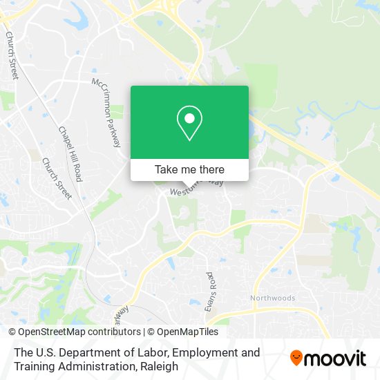 The U.S. Department of Labor, Employment and Training Administration map