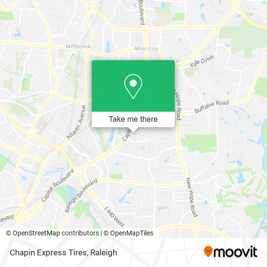 Chapin Express Tires map