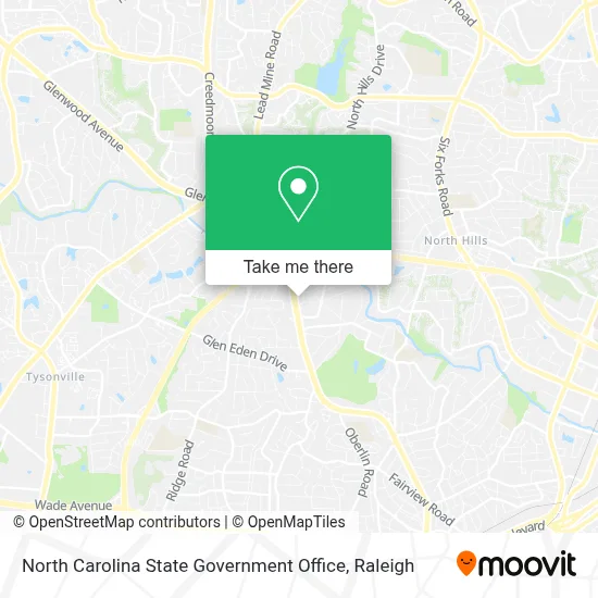 North Carolina State Government Office map