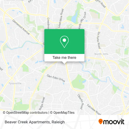 Beaver Creek Apartments map