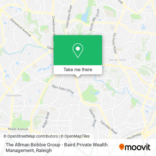 Mapa de The Allman Bobbie Group - Baird Private Wealth Management