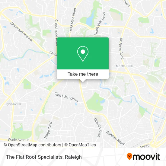 The Flat Roof Specialists map
