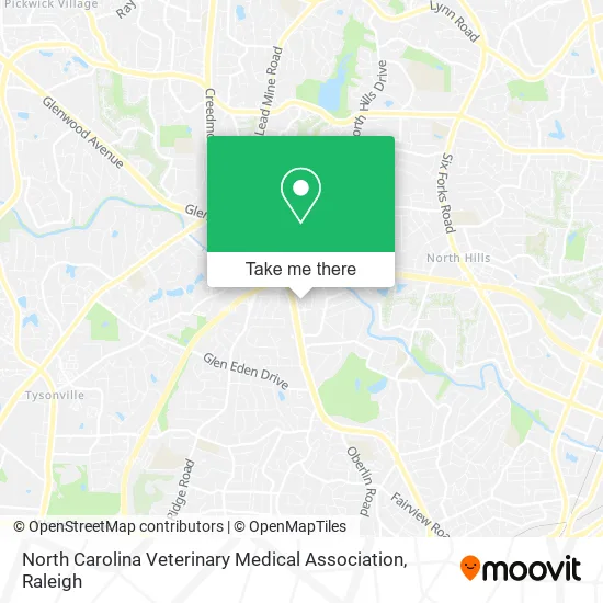 North Carolina Veterinary Medical Association map
