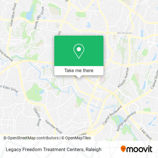 Legacy Freedom Treatment Centers map